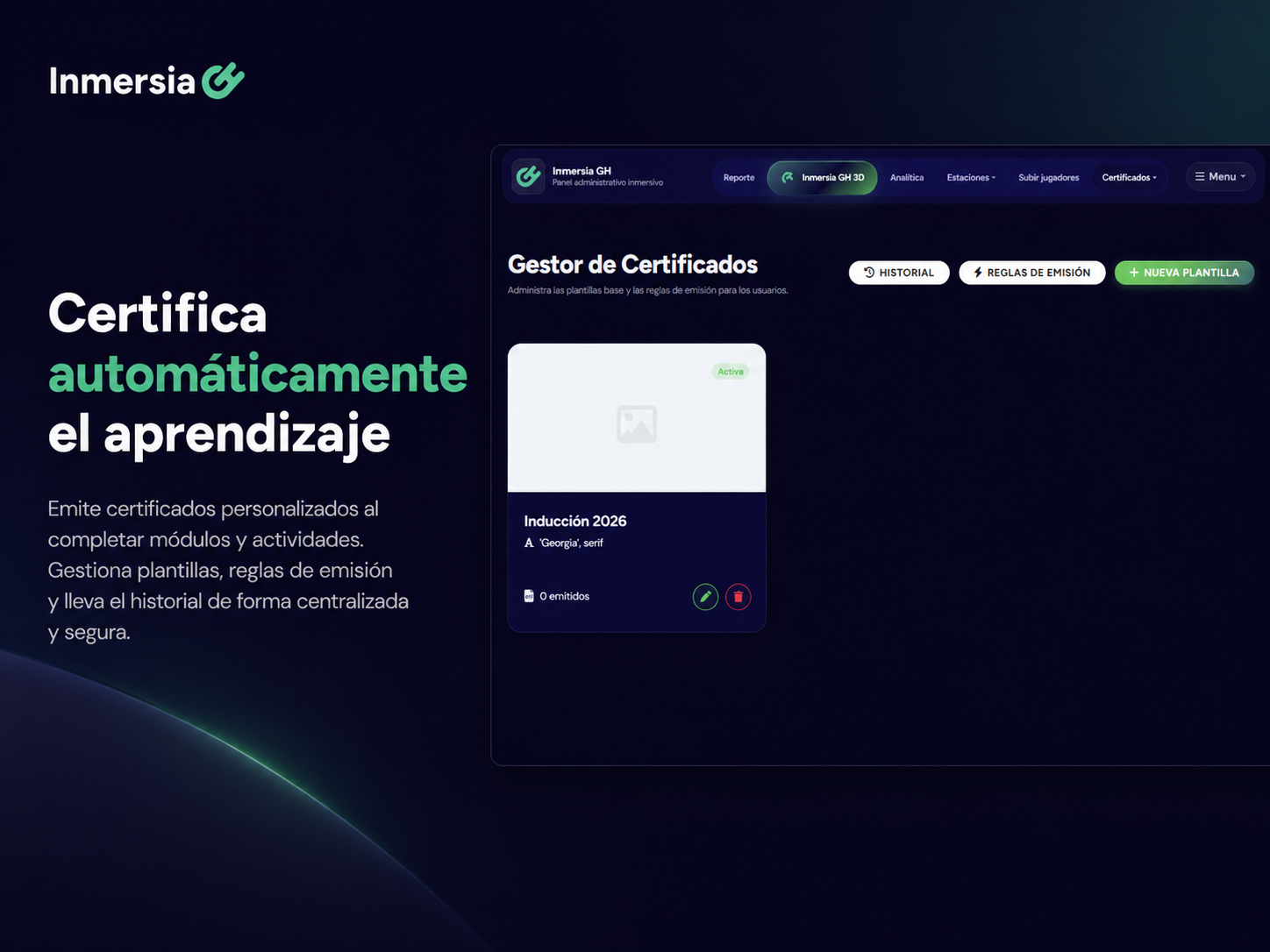 Certificados automáticos con tu marca